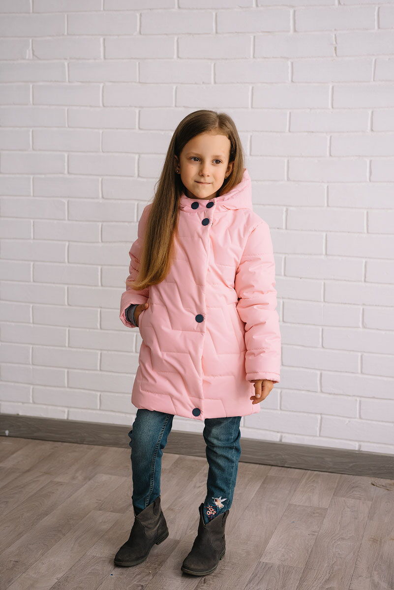 Зимняя куртка для девочки DC Kids Даяна розовая - фото