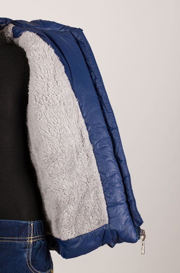 Куртка зимняя для мальчика Одягайко синяя 2525 - фотография