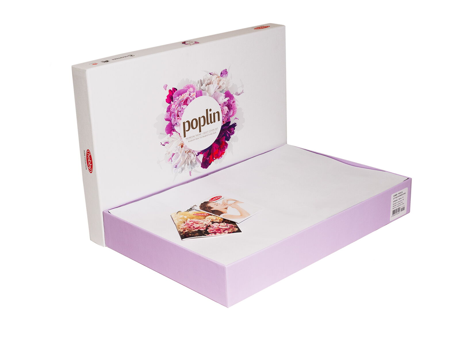 Комплект постельного белья HOBBY Poplin Paris Spring сиреневый 200*220 - размеры