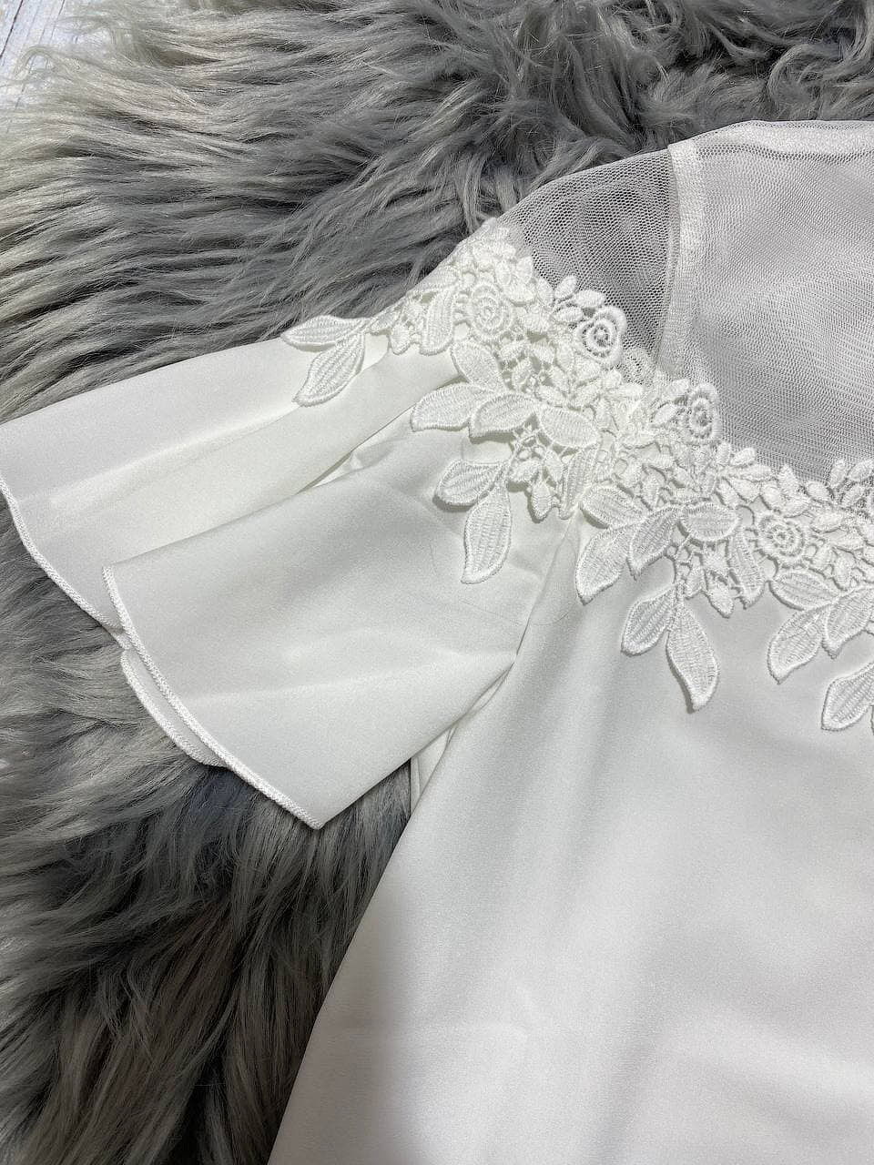 Блузка для девочки Mevis белая 3630-01 - фото