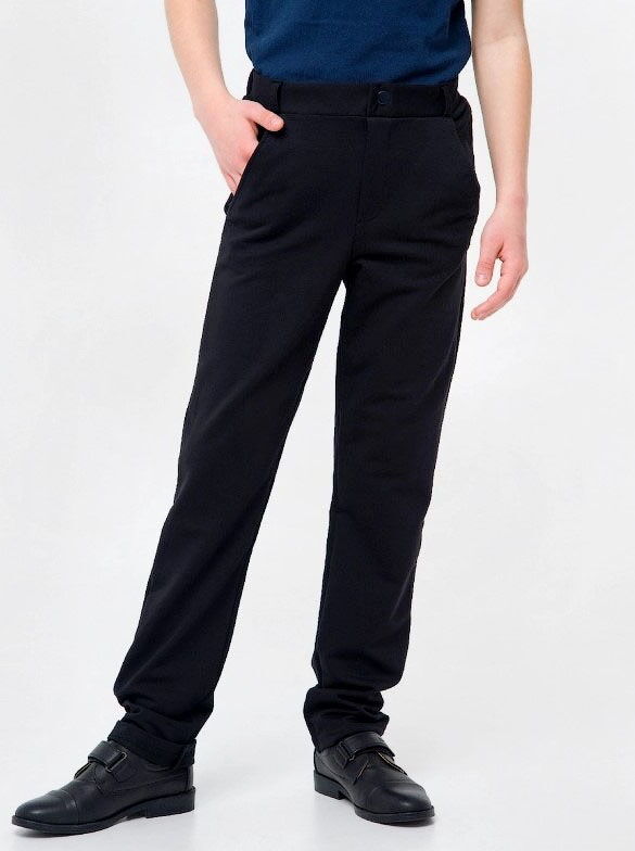 Школьные брюки для мальчика SMIL черные 115458 - цена