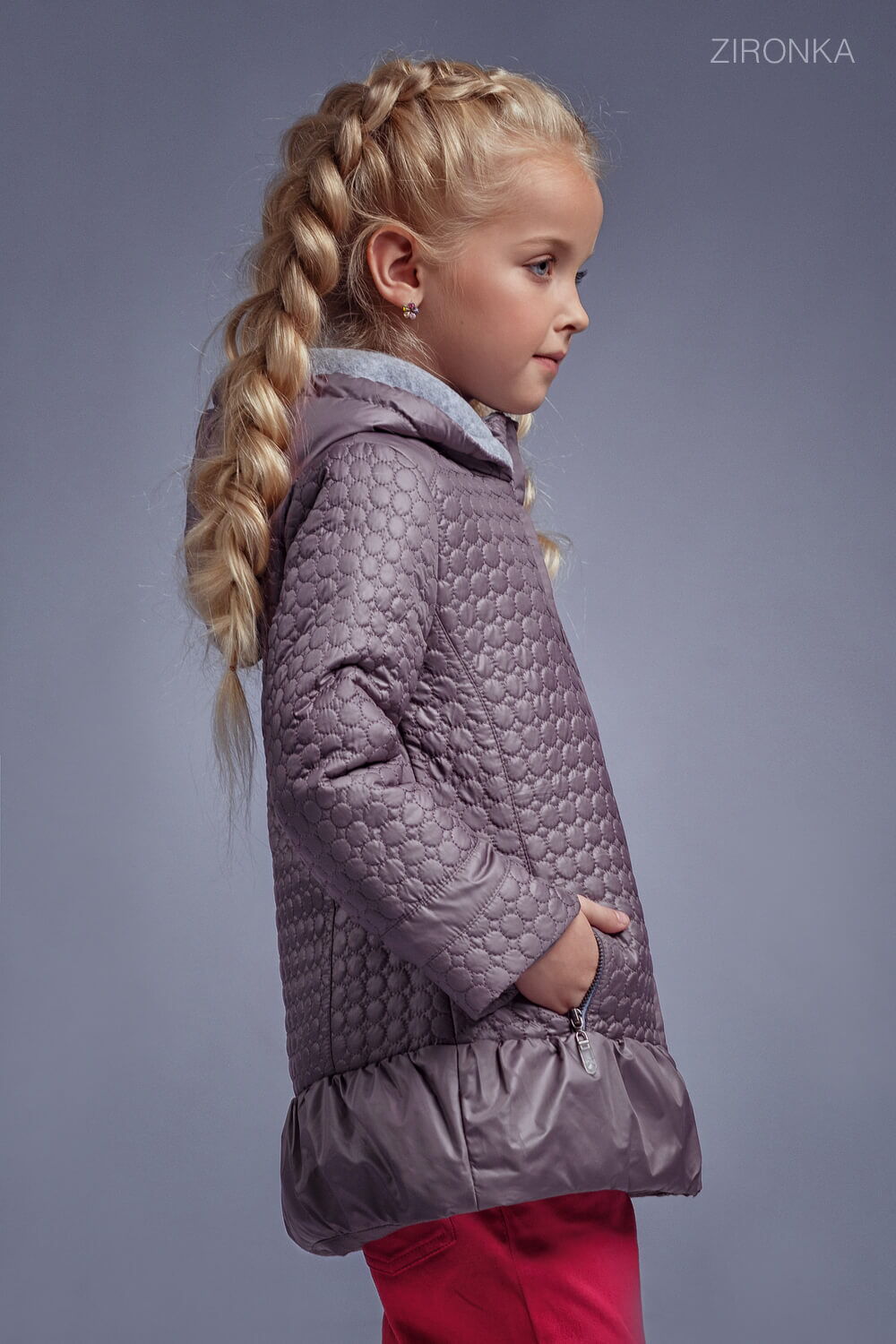 Демисезонная куртка еврозима для девочки Zironka серая 2050-2 - размеры