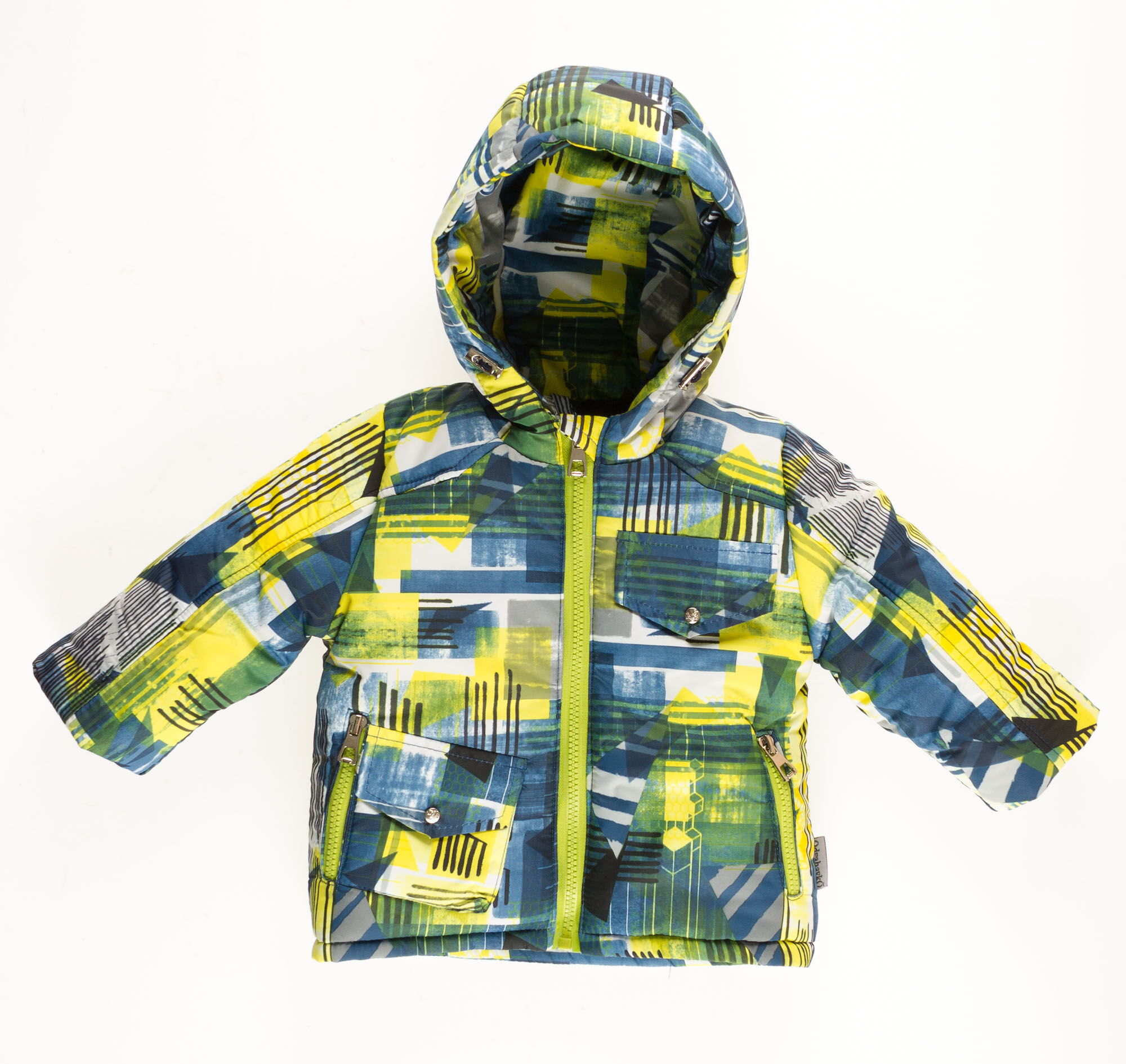 Комбинезон зимний раздельный для мальчика (куртка+штаны) Одягайко Абстракт желтый 20070 +32008 - Киев