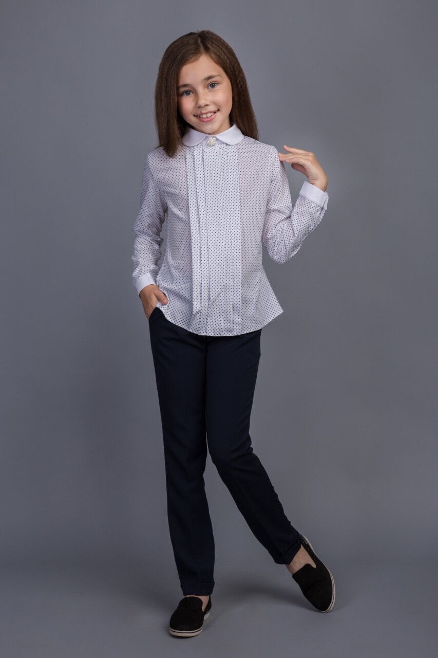Блузка школьная Brilliant Maria белая 17113 - цена