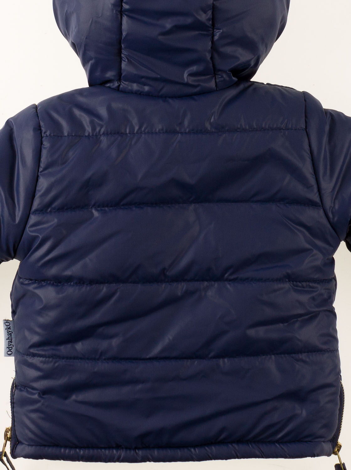 Куртка зимняя для девочки Одягайко темно-синяя 20040О - фото