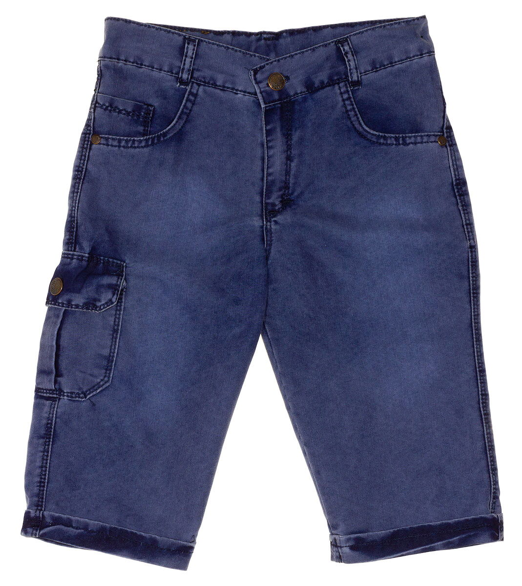 Джинсовые шорты для мальчика 6038 синие - цена