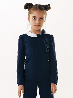 Блуза трикотажная с длинным рукавом SMIL синяя 114646/114647 - цена