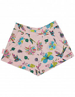 Комплект летний для девочки (майка+шорты) SMIL Райские птицы персик  - фото
