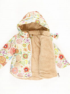 Комбинезон раздельный для девочки (куртка+штаны) ОДЯГАЙКО Цветы бежевый 22110/01230 - фотография