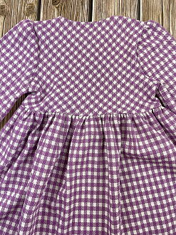 Платье для девочки Mevis Клетка фиолетовое 3978-06 - картинка
