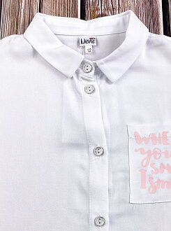 Блузка для девочки Mevis белая 3657-01 - Украина