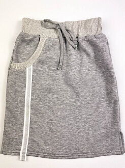 Трикотажная юбка для девочки Mevis серая 2695-01 - размеры
