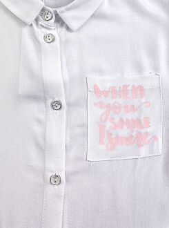 Блузка для девочки Mevis белая 3657-01 - цена