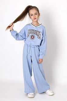 Стильный костюм для девочки Mevis Arizona голубой 4838-02 - цена