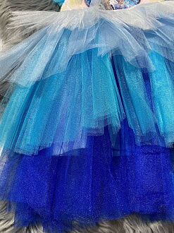 Нарядное платье для девочки Анна и Эльза голубое 77713 - размеры