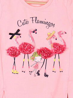 Комплект футболка и бриджи для девочки Breeze Cute Flamingos персиковый 13490 - Киев
