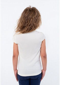 Трикотажная блузка для девочки Vidoli молочная 19598 - размеры