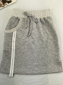 Трикотажная юбка для девочки Mevis серая 2695-01 - купить
