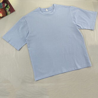 Базовая футболка оверсайз для девочки голубая 1904 - размеры