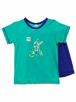 Пижама для мальчика (футболка+шорты) SMIL темно-бирюзовая 104391 - цена