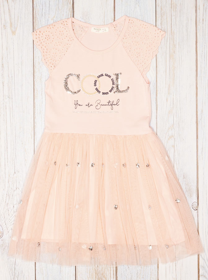 Плаття для дівчинки Breeze COOL персикове 12762 - ціна