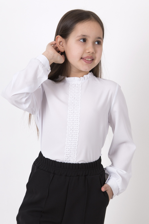 Нарядна блузка для дівчинки Mevis біла 4435-01 - ціна