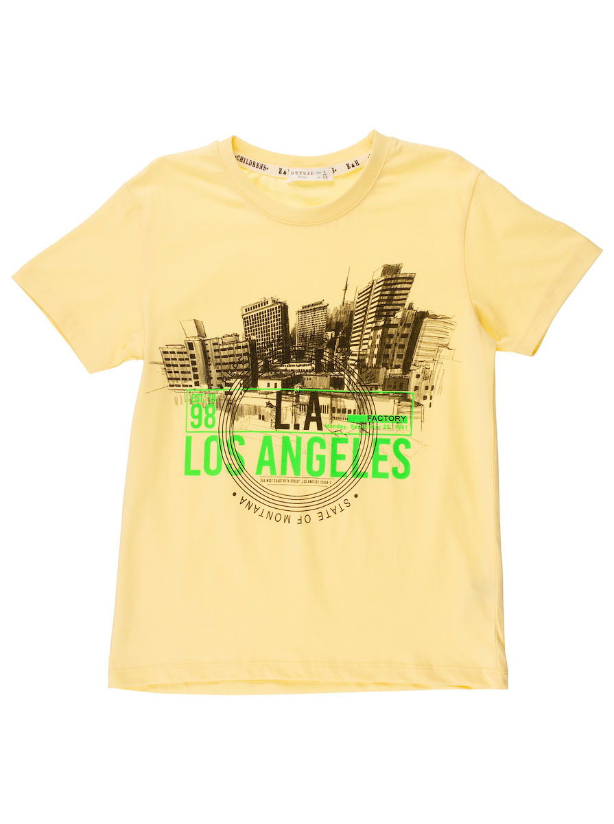 Футболка для хлопчика Breeze Los Angeles жовта 12338 - ціна