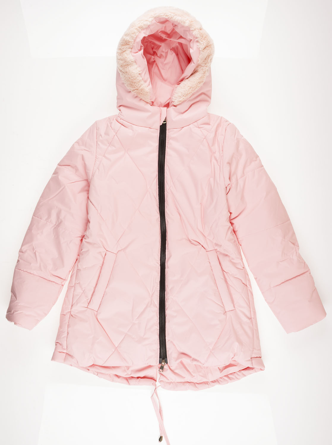 Куртка подовжена для дівчинки ОДЯГАЙКО рожева 22101 - ціна