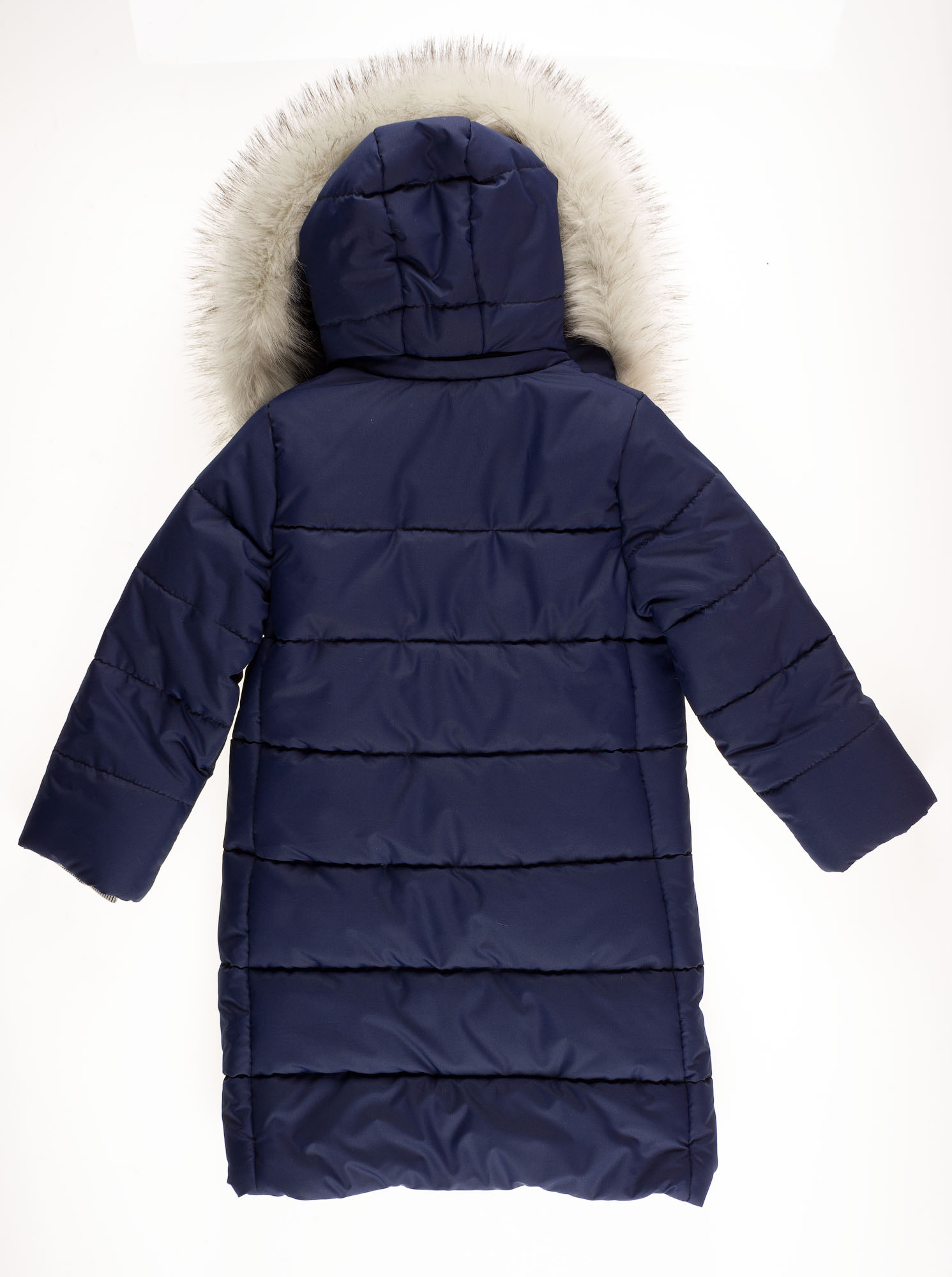 Куртка-пальто зимова для дівчинки SUZIE Береніс темно-синя ПТ-36711 - світлина