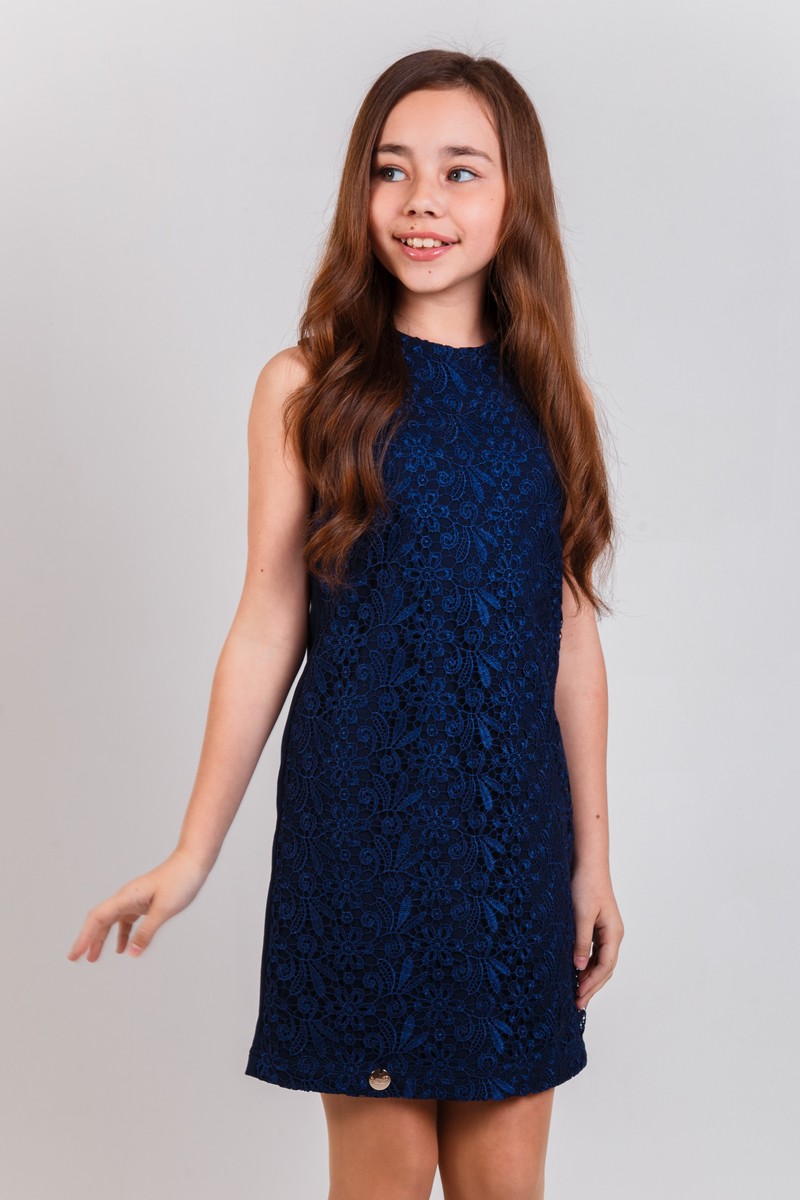 Платье трикотажное для девочки SUZIE Адель синее 35903 - ціна