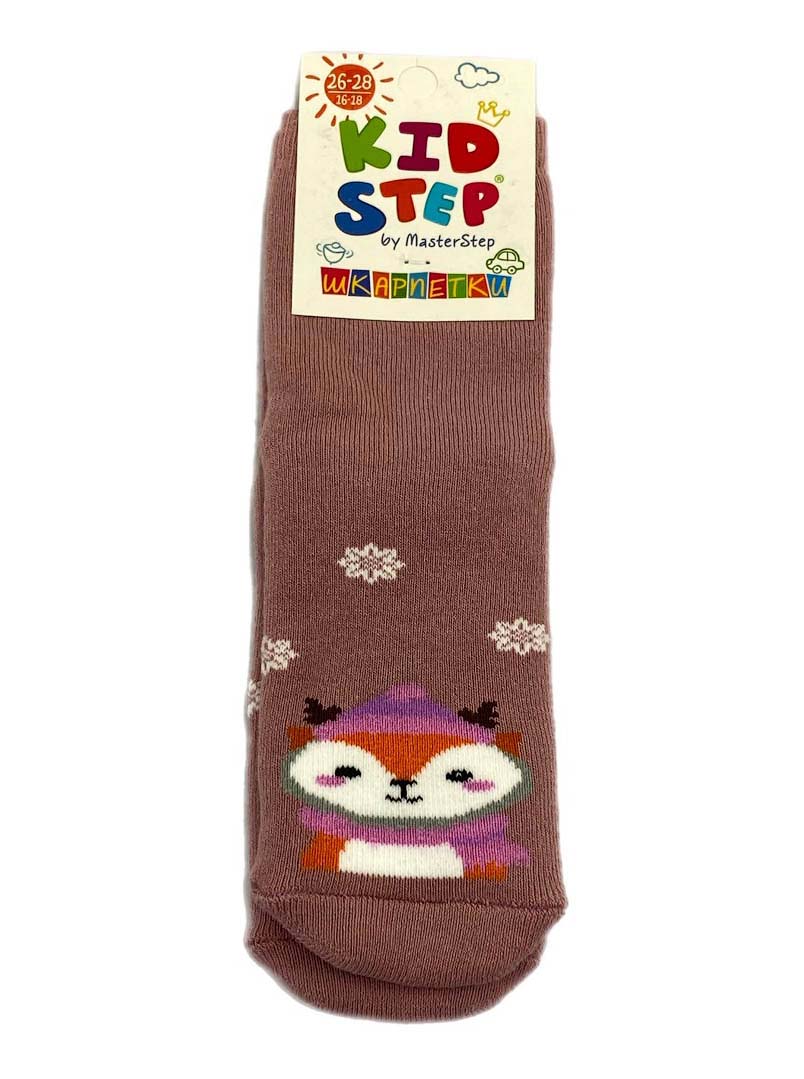 Шкарпетки махрові KidStep Лисичка рожеві арт.4533 - ціна