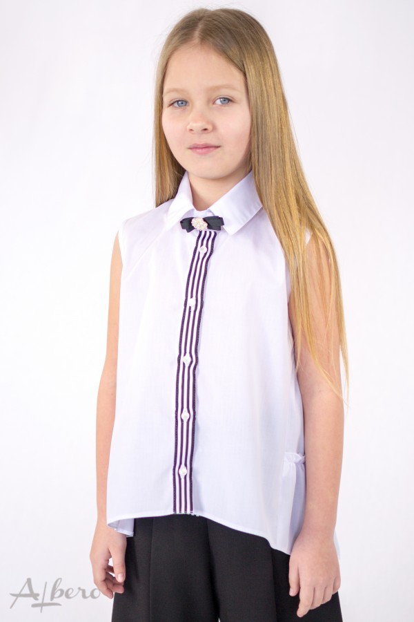 Блузка с коротким рукавом для девочки Albero белая 5088 - Київ