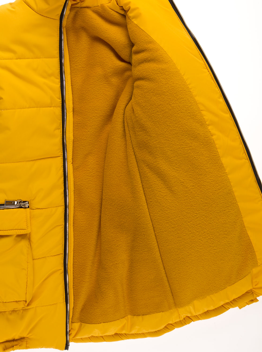 Куртка зимова для дівчинки Одягайко жовтий 20049 - розміри