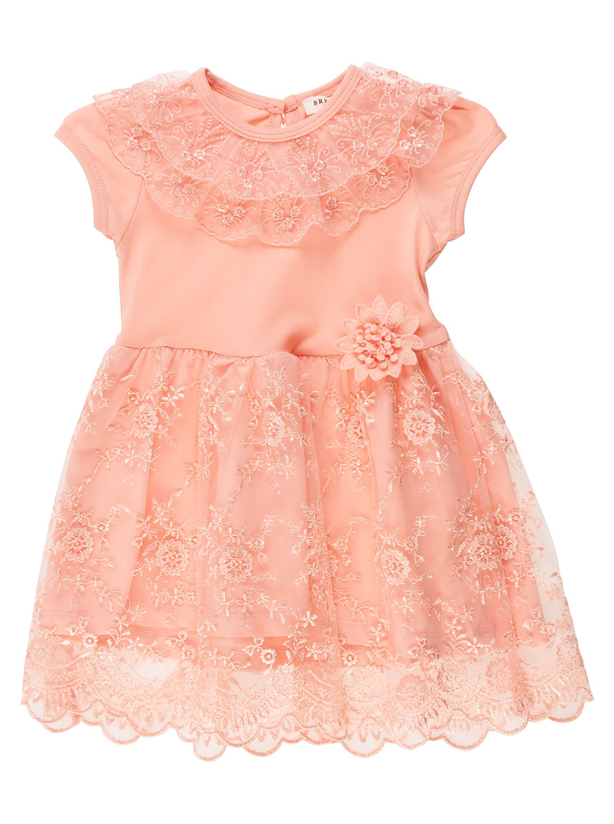 Кружевное платье для девочки Breeze персиковое 10989 - ціна
