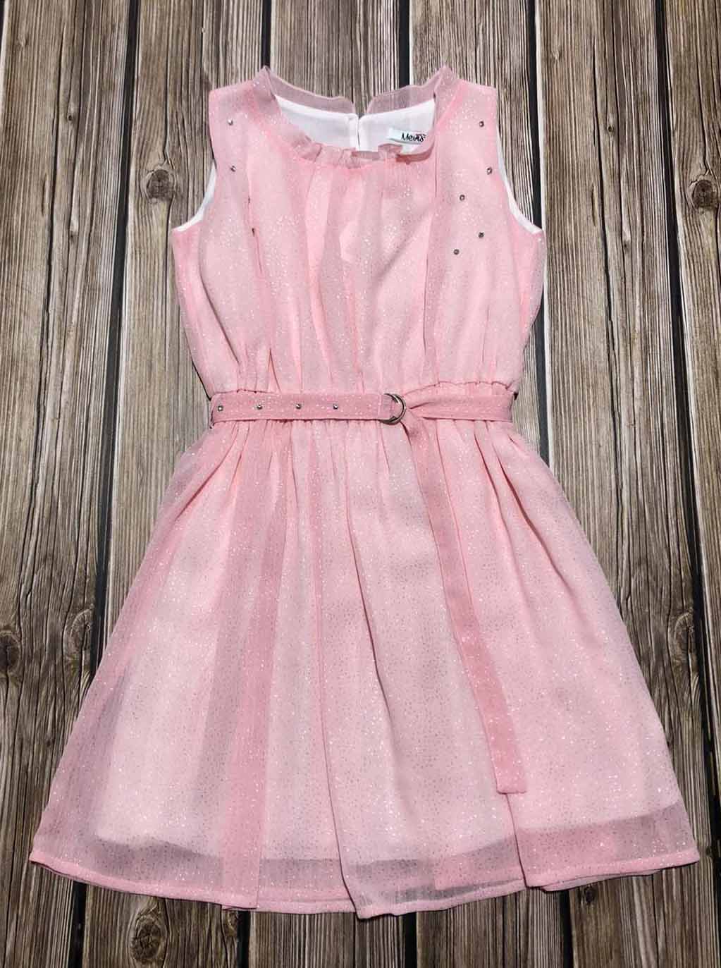 Нарядне плаття для дівчинки Mevis рожеве 3207-01 - фото