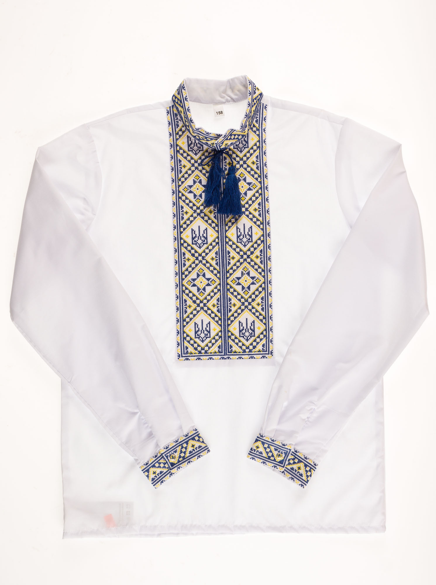 Вышиванка-сорочка для мальчика Украина Тризуб синяя 2325 - ціна