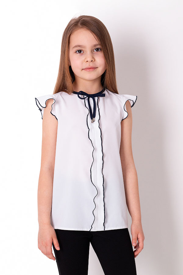Блузка для дівчинки Mevis біла 3765-04 - ціна
