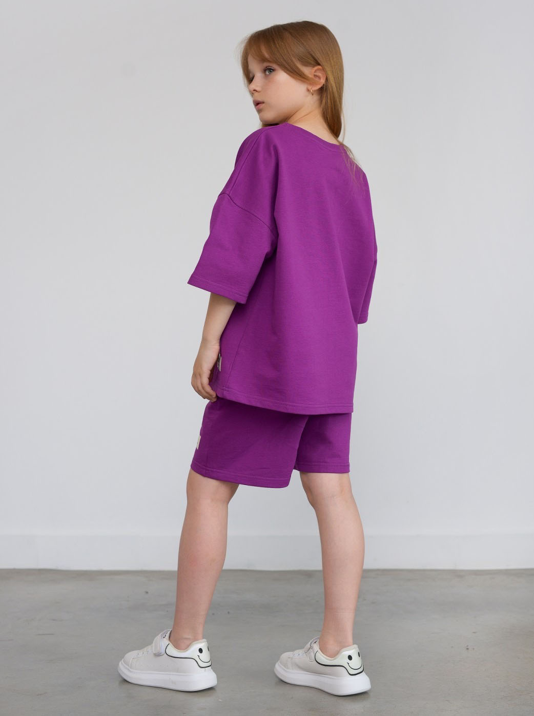 Костюм футболка та шорти для дівчинки Hart фіолетовий 1198 - розміри