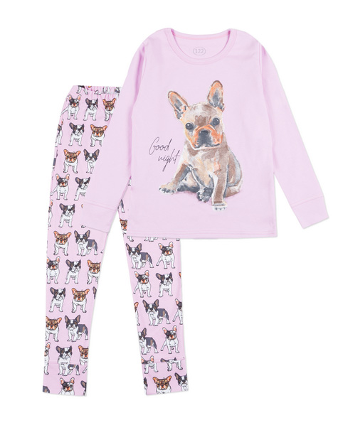 Пижама для девочки Фламинго Собачки сиреневая 240-222-13 - ціна