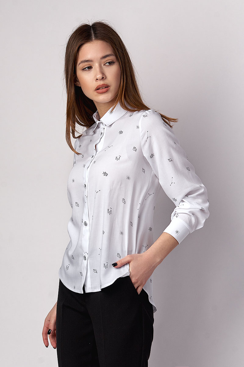 Блузка для дівчинки Mevis біла 3416-01 - ціна
