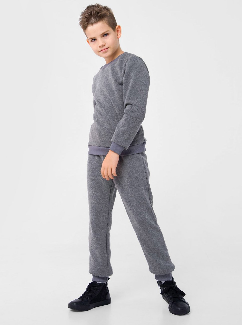 Утеплені штани для хлопчика Smil сірі 115446/115447 - ціна