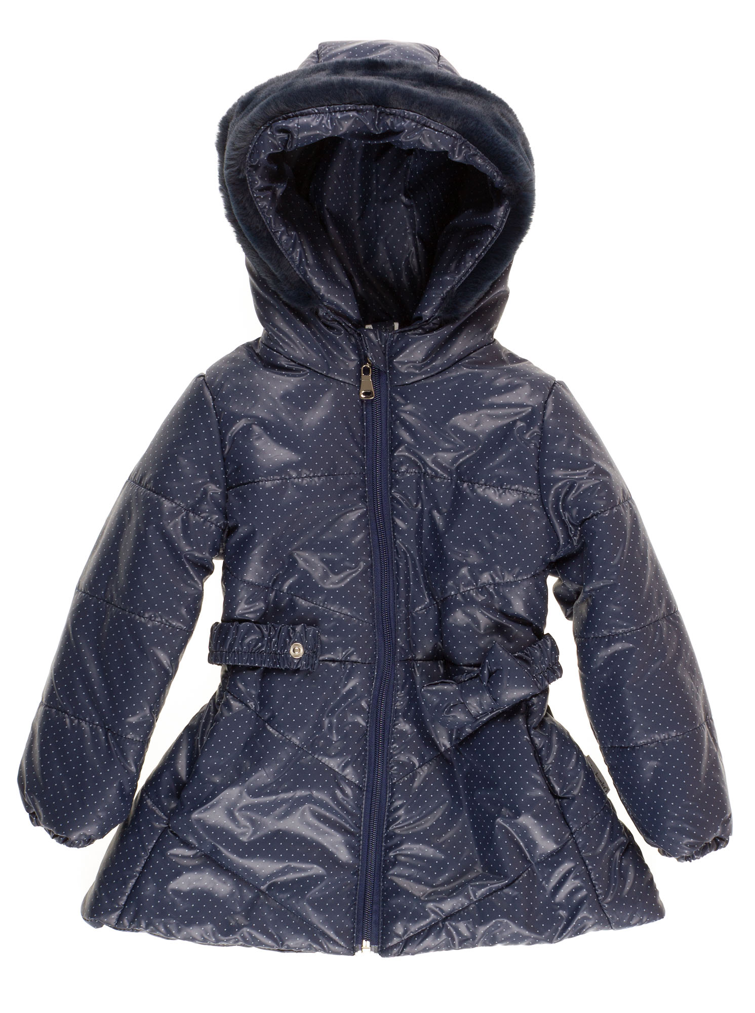 Куртка удлиненная для девочки ОДЯГАЙКО темно-синяя 22177 - ціна