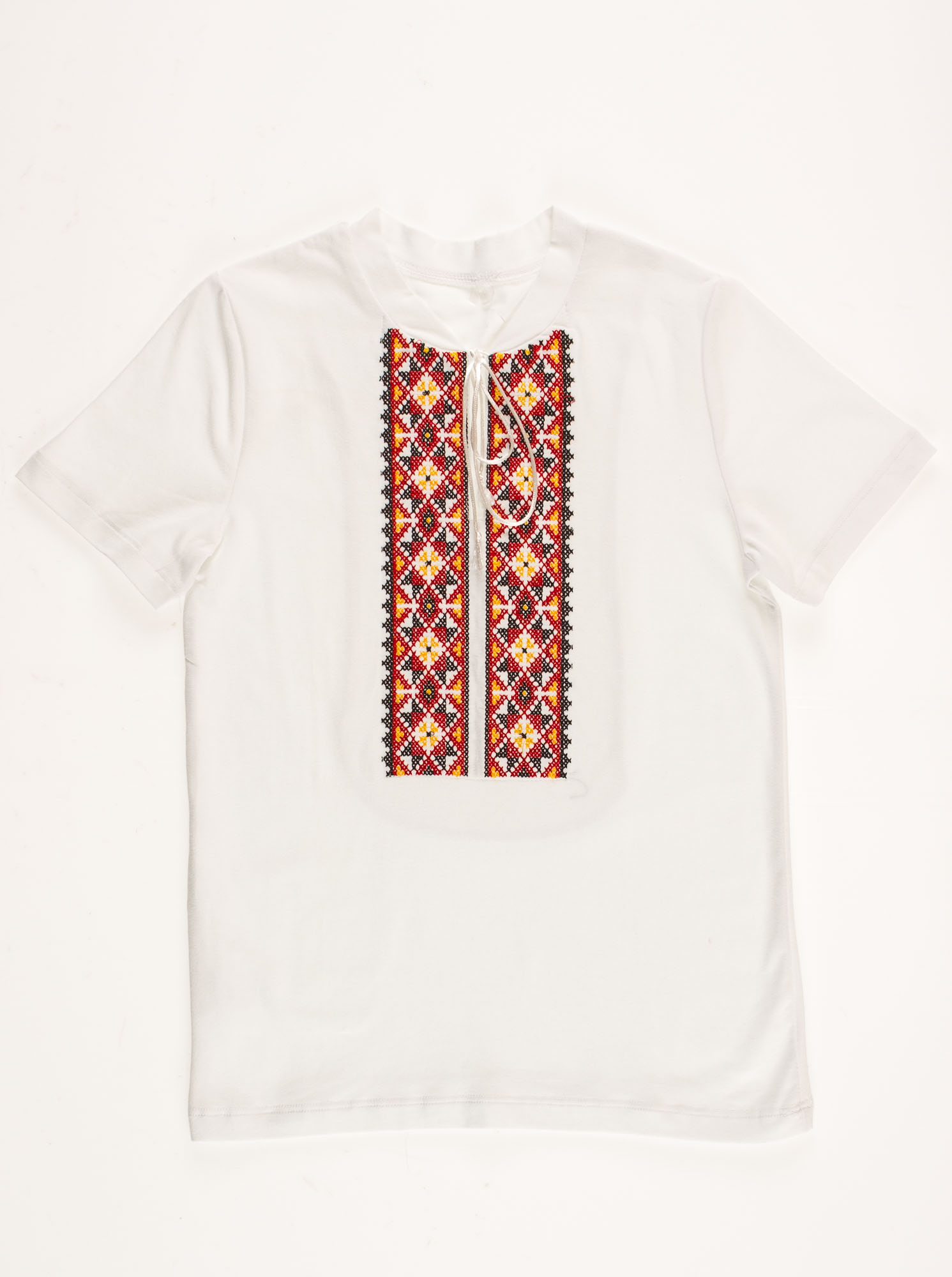 Вишиванка-футболка для хлопчика Фабрика біла 6020В - ціна