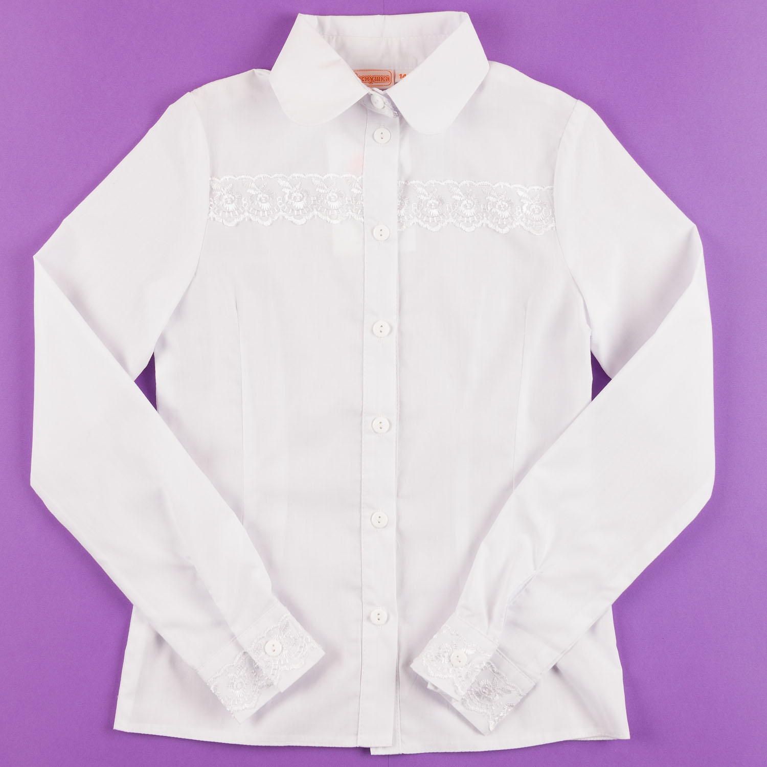 Блузка з довгим рукавом Веснянка біла 3022 - ціна