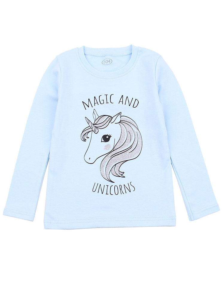 Реглан для дівчинки Фламінго Magic and Unicorns блакитний 923-407 - ціна