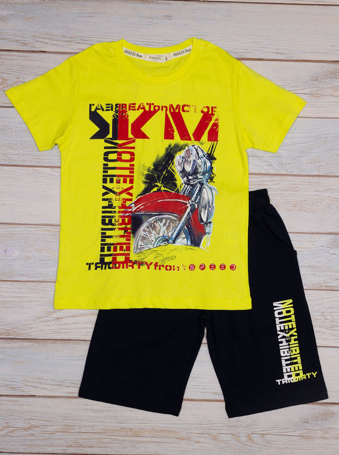 Комплект футболка і шорти для хлопчика Breeze салатовий 14512 - ціна