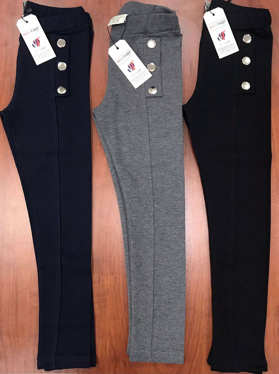 Трикотажні завужені брюки для дівчинки Woorage чорні 3032 - ціна