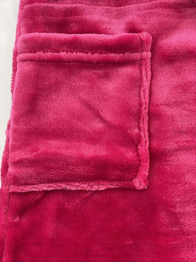 Теплий халат вельсофт для дівчинки Єдиноріжка малиновий 441-909 - розміри