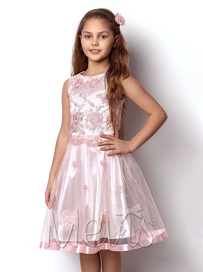 Нарядна сукня для дівчинки Mevis рожева 2401-01 - ціна