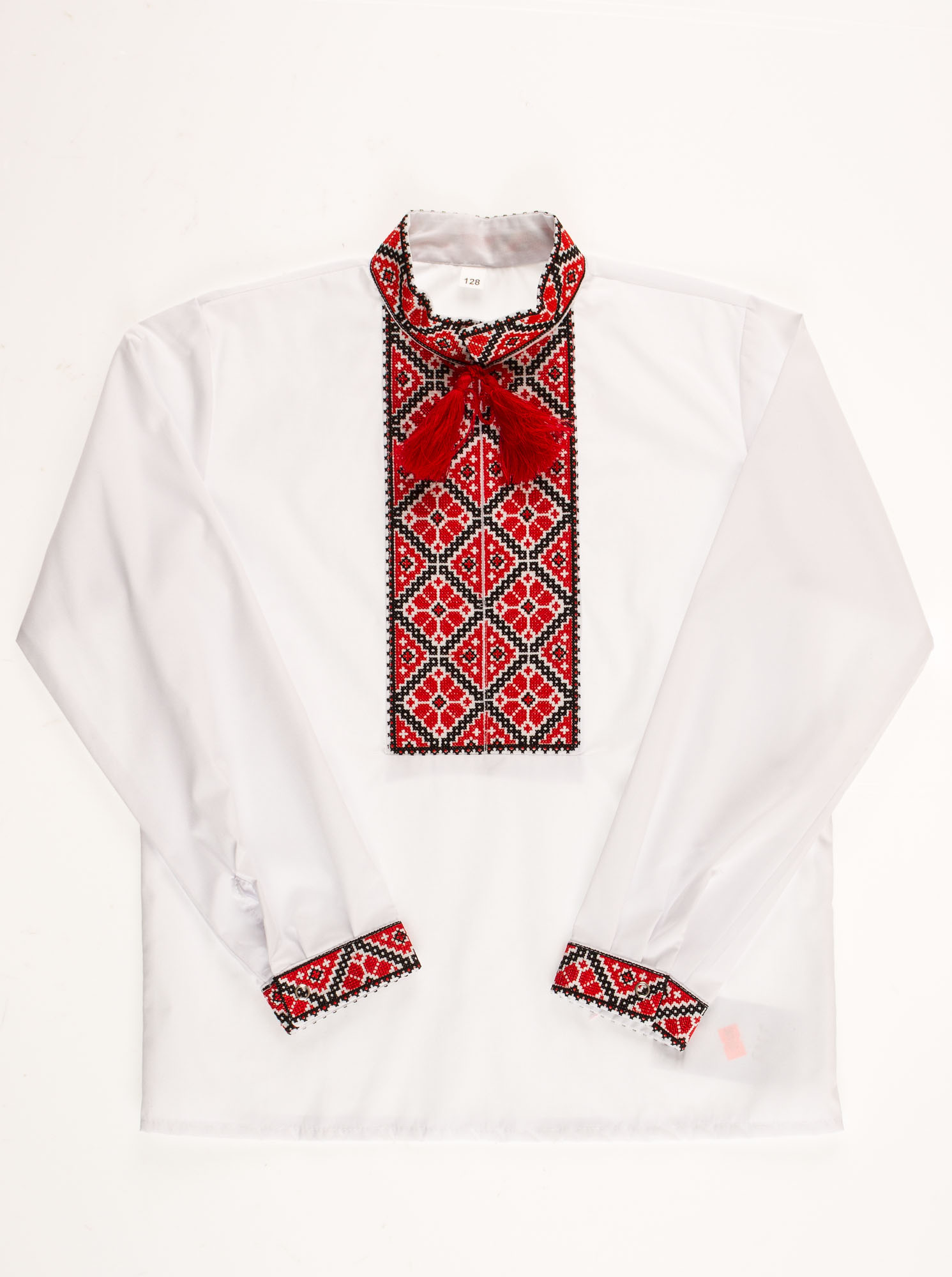 Вышиванка-сорочка для мальчика Украина Тарасик красная 2369 - ціна